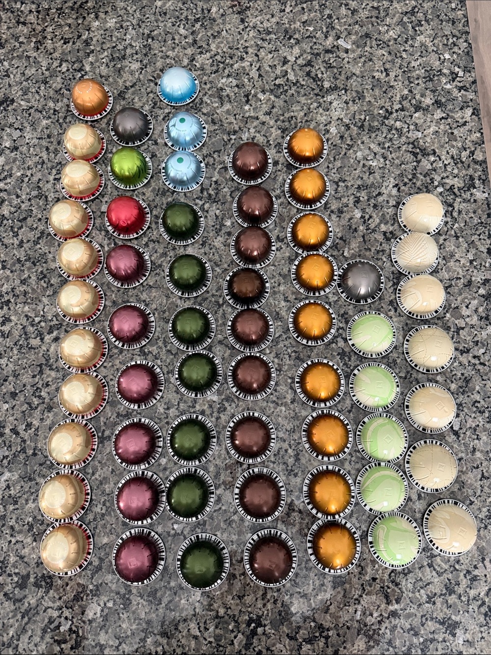 61 Nesspresso verturo pods… mixture of coffee and espresso pods